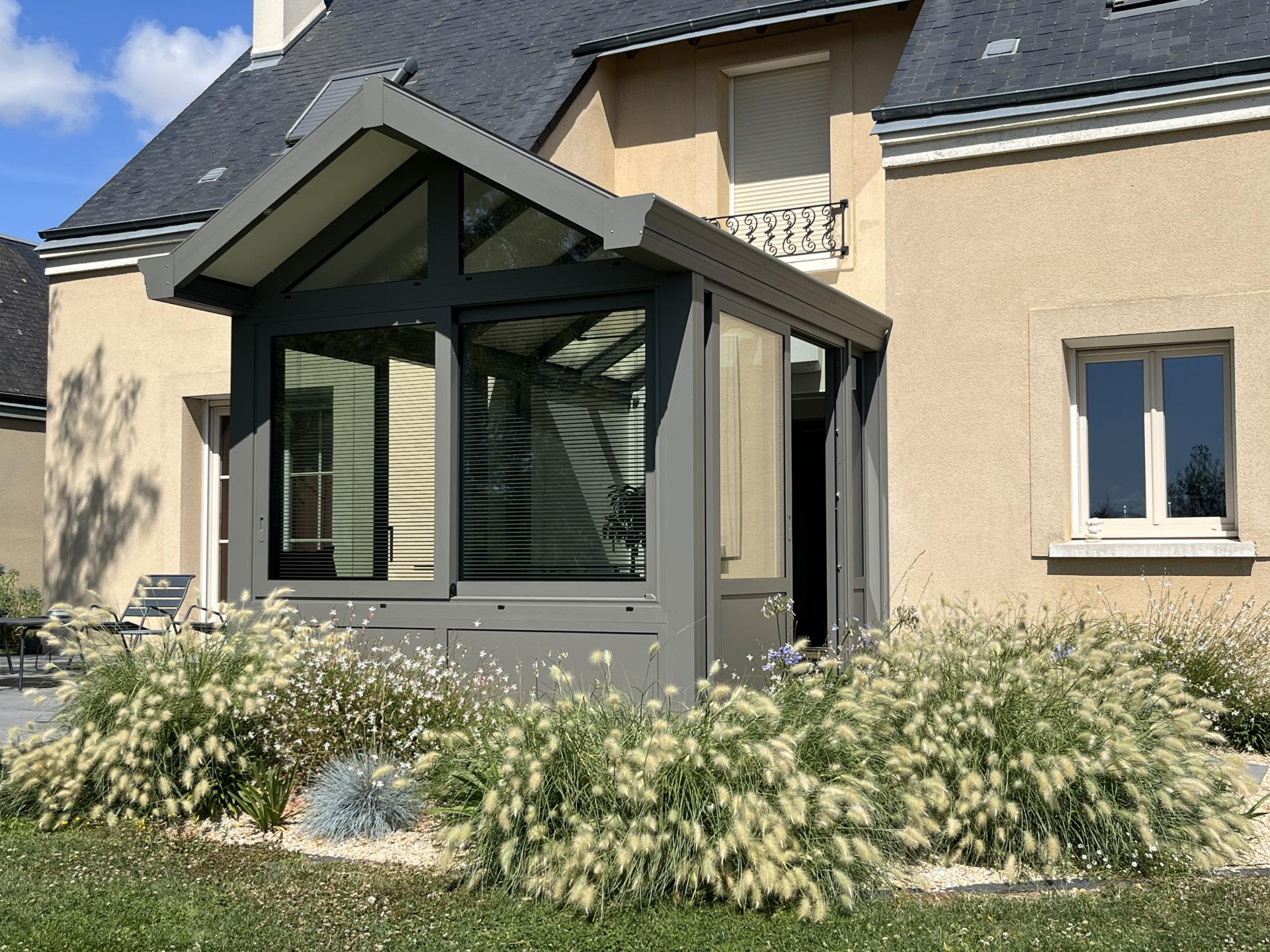 véranda toiture bi-pentes